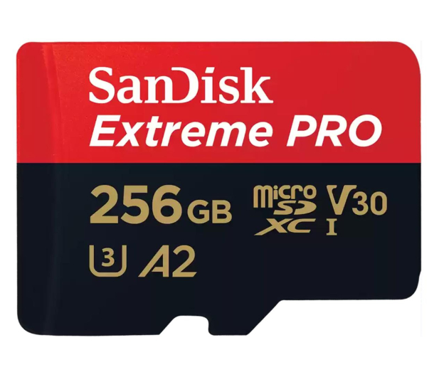Sandisk 256GB microSDXC Extreme PRO 200MB/s A2 C10 V30 UHS-I U3 - 1058590 - zdjęcie
